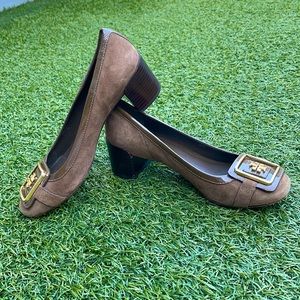 Size 5.5. Tory Burch. Suede Heels.